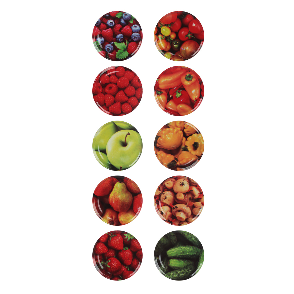 Набор крышек металлических для консервирования Твист-офф, 10шт, D-82мм, литография - #3