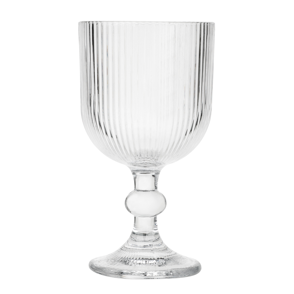 MILLIMI Бокал для вина Грея, 350 мл, стекло, прозрачный, рифленый - #1