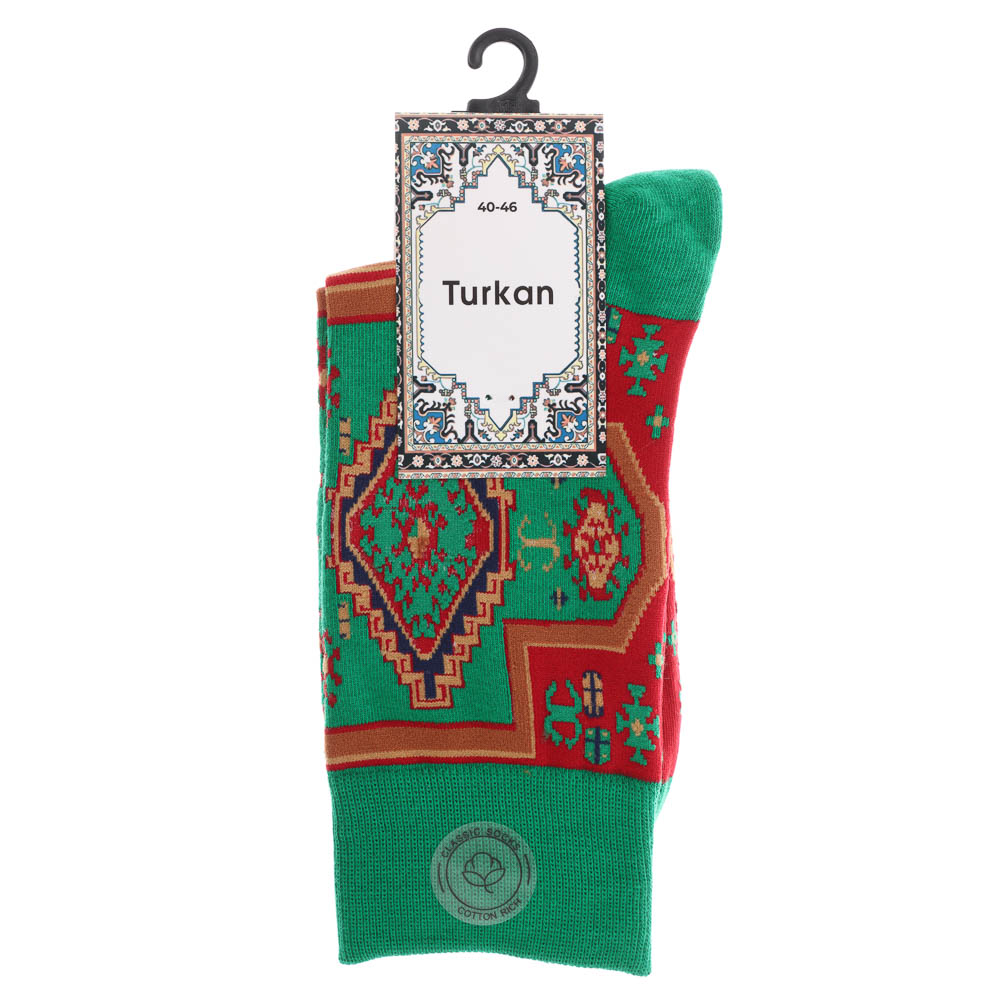 Носки универсальные с рисунком, тм Turkan, р. 40-46, 90% хлопок, 8%п/а, 2% эластан, разноцветные - #5