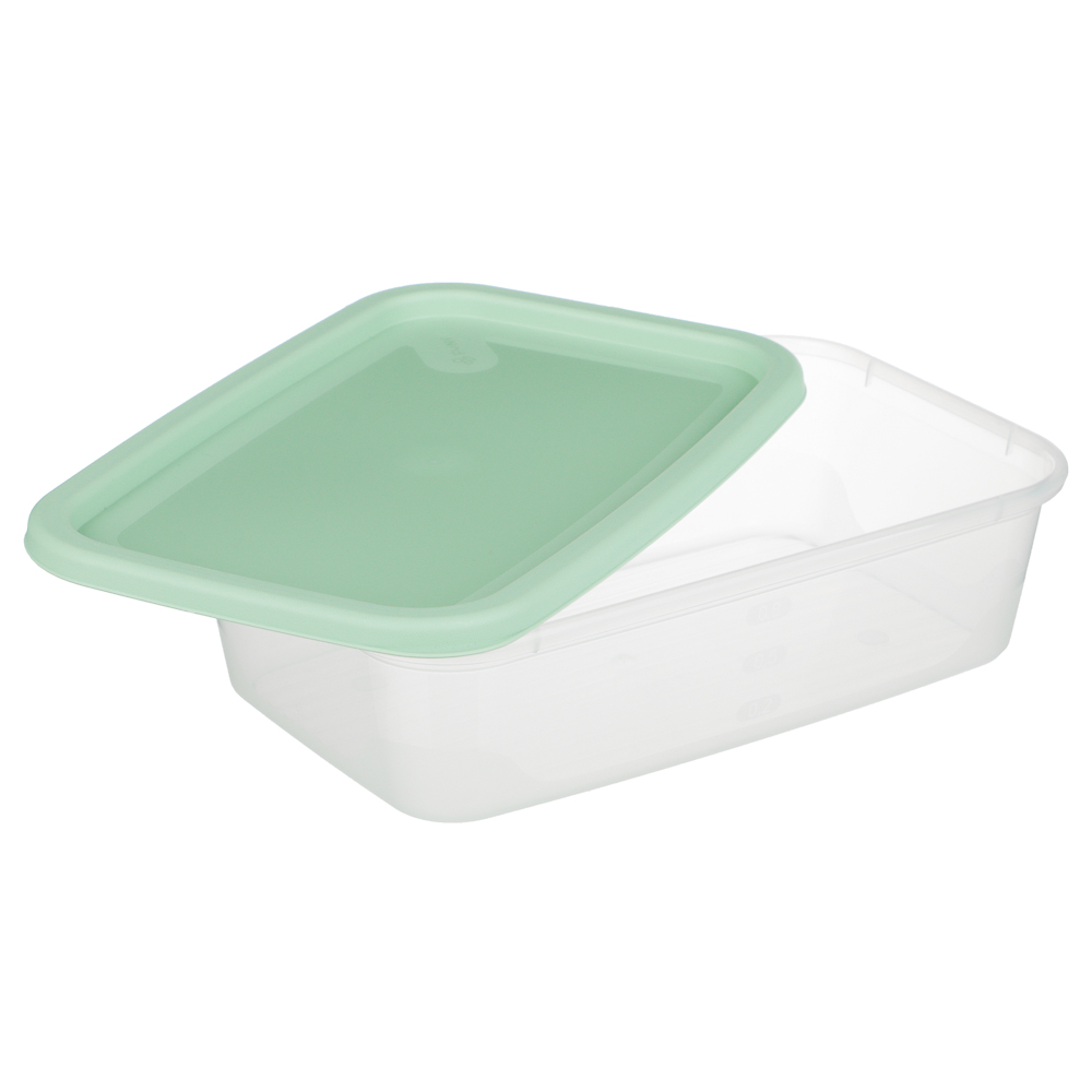 Набор прямоугольных контейнеров пищевых 3шт (1л; 1,7л; 2,7л), пластик - #5
