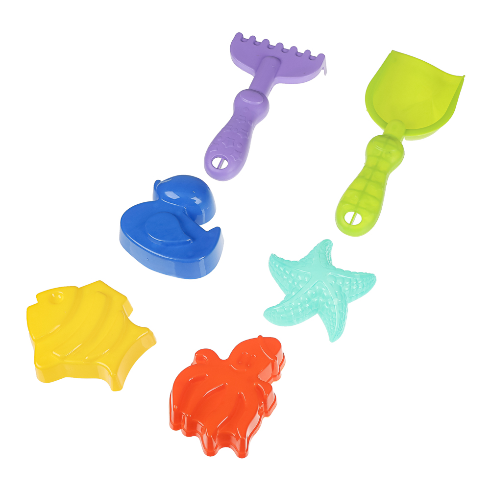 Набор для игры в песке, ИГРОЛЕНД, 6 предметов, пластик, для детей 3+ - #7