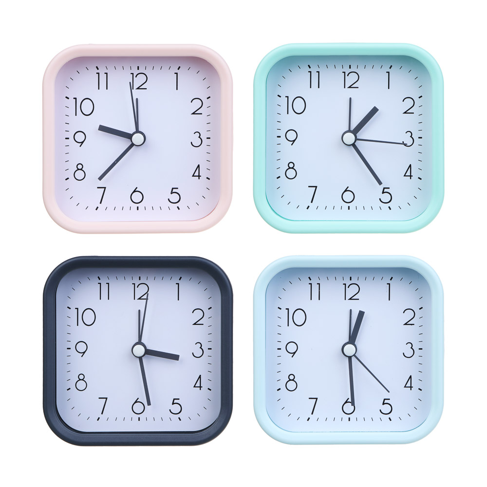 LADECOR CHRONO Будильник, 9,6x9,6x4 см, 1*АА, пластик, 4 цвета, арт.1 - #1