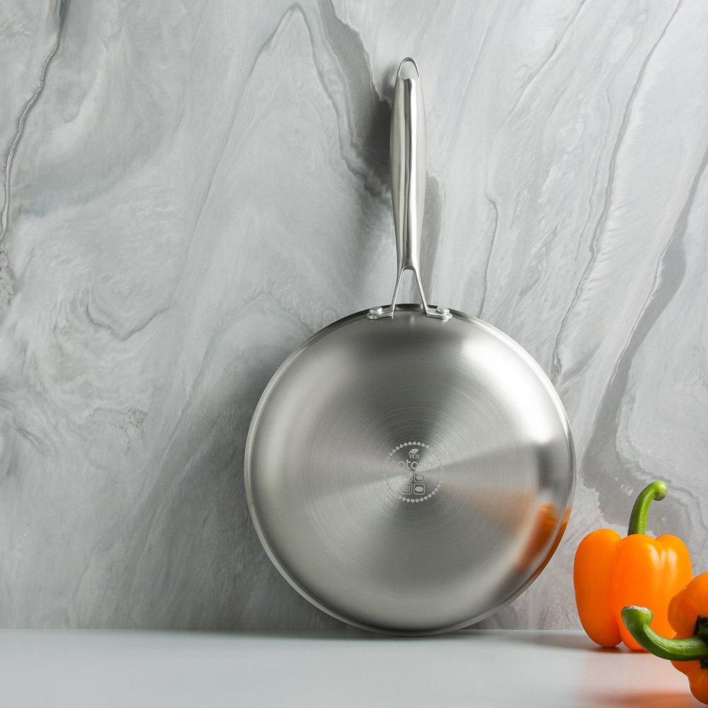 SATOSHI Савона Сковорода Triply 3-х слойная 26х5,0см, нерж.сталь 18/10, антиприг.покр. "соты", инд - #11