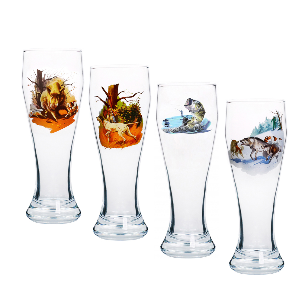 Пивной стакан 500мл Охота, Рыбалка, стекло, дизайн в асс-те - #1