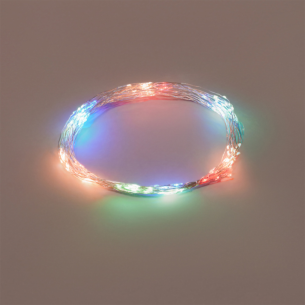 СНОУ БУМ Гирлянда эл. на елку 1.5-1.8м "Огоньки снежных эльфов" лучи росы, 216LED*мульти, 8реж, 220В - #12