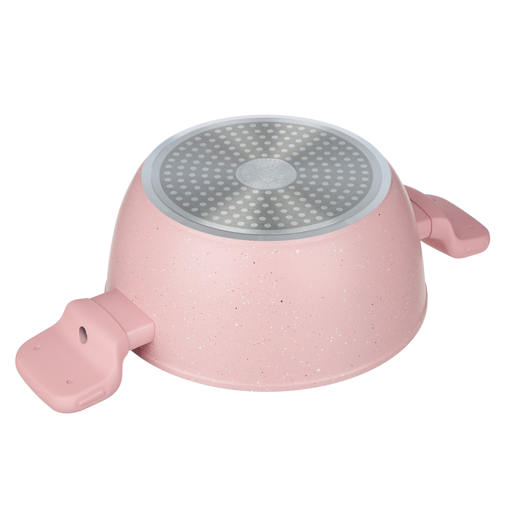 Кастрюля тм SATOSHI Ботаника 2,3л, d20х9см, антипригарное покрытие мрамор, индукция, 3 цвета - #6