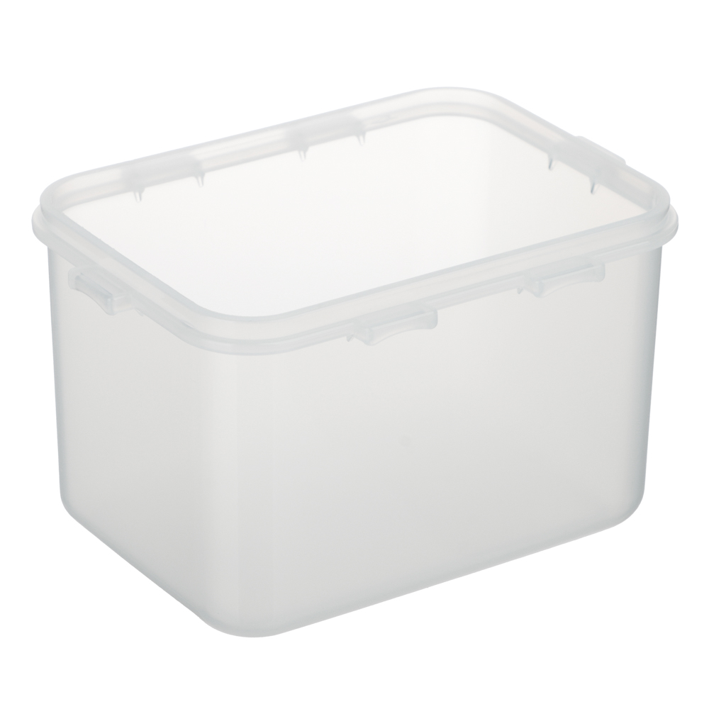 Контейнер герметичный для СВЧ с защелками, 0,63л, 130х100х85мм, пластик - #7