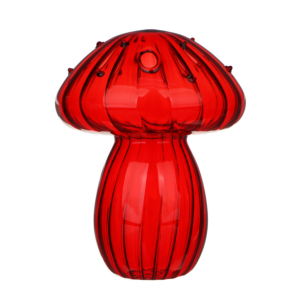 Ваза в форме гриба, 9x12см, стекло, цвет красный, арт.03-4 - #2