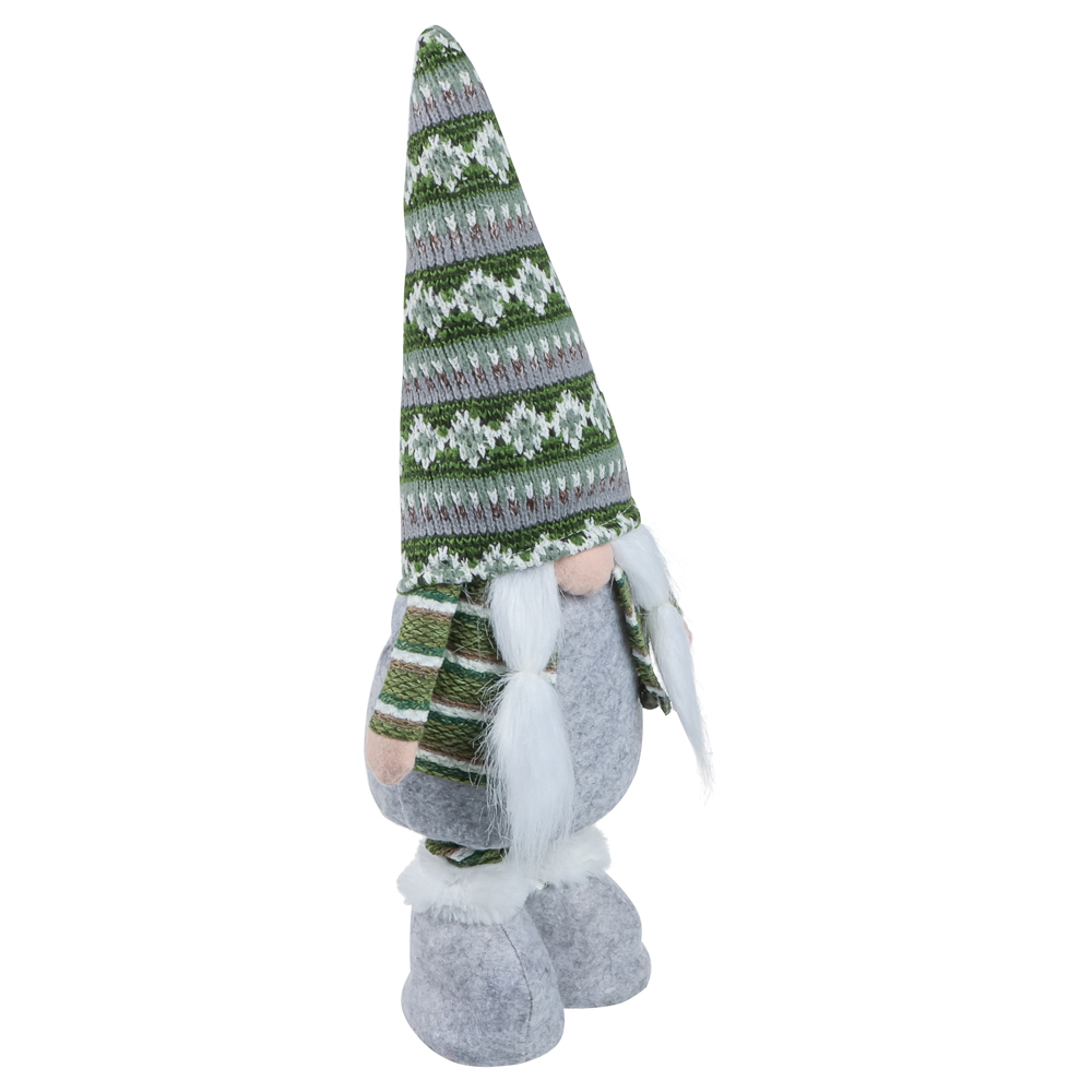 СНОУ БУМ Фигура декоративная "Гном" с выдвижными ногами 50,5-77 см, полиэстер, 2 дизайна - #1