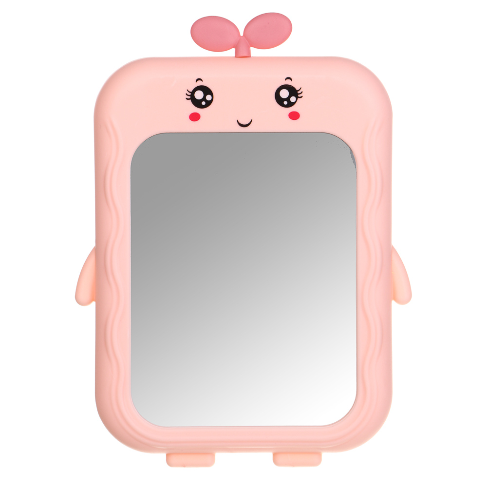 ЮНИLOOK Зеркало настольное в милой рамке пластик, стекло, 16х13,5см, 3 цвета - #3