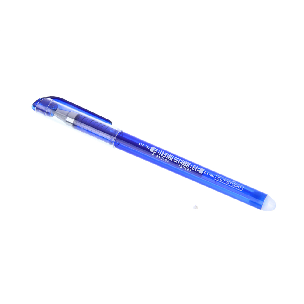 Ручка гелевая ClipStudio "пиши-стирай" синяя, два цвета корпуса, наконечник 0,6 мм - #2