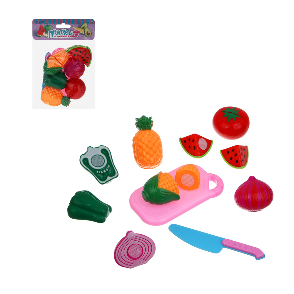 ИГРОЛЕНД Набор игровой "Продукты" на липучке, ABS, РР, 8пр., 24х15х6см - #1