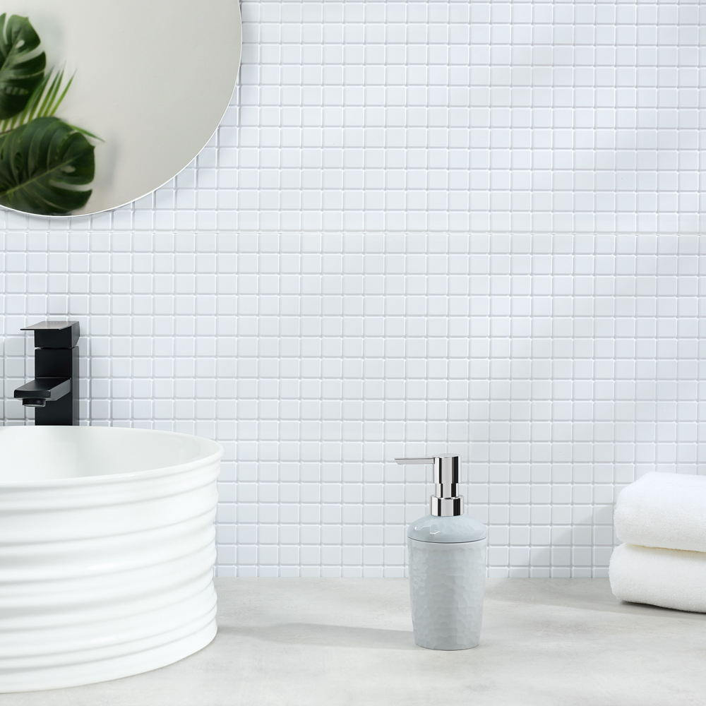 Диспенсер для мыла, Luna, 350мл, пластик, серый - #5