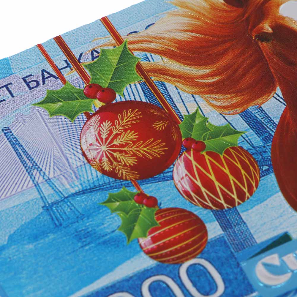 Магнит рубли тм СНОУ БУМ с серебряным фольгированием, 15x6 см, PVC, EVA, фольга, микс - #4