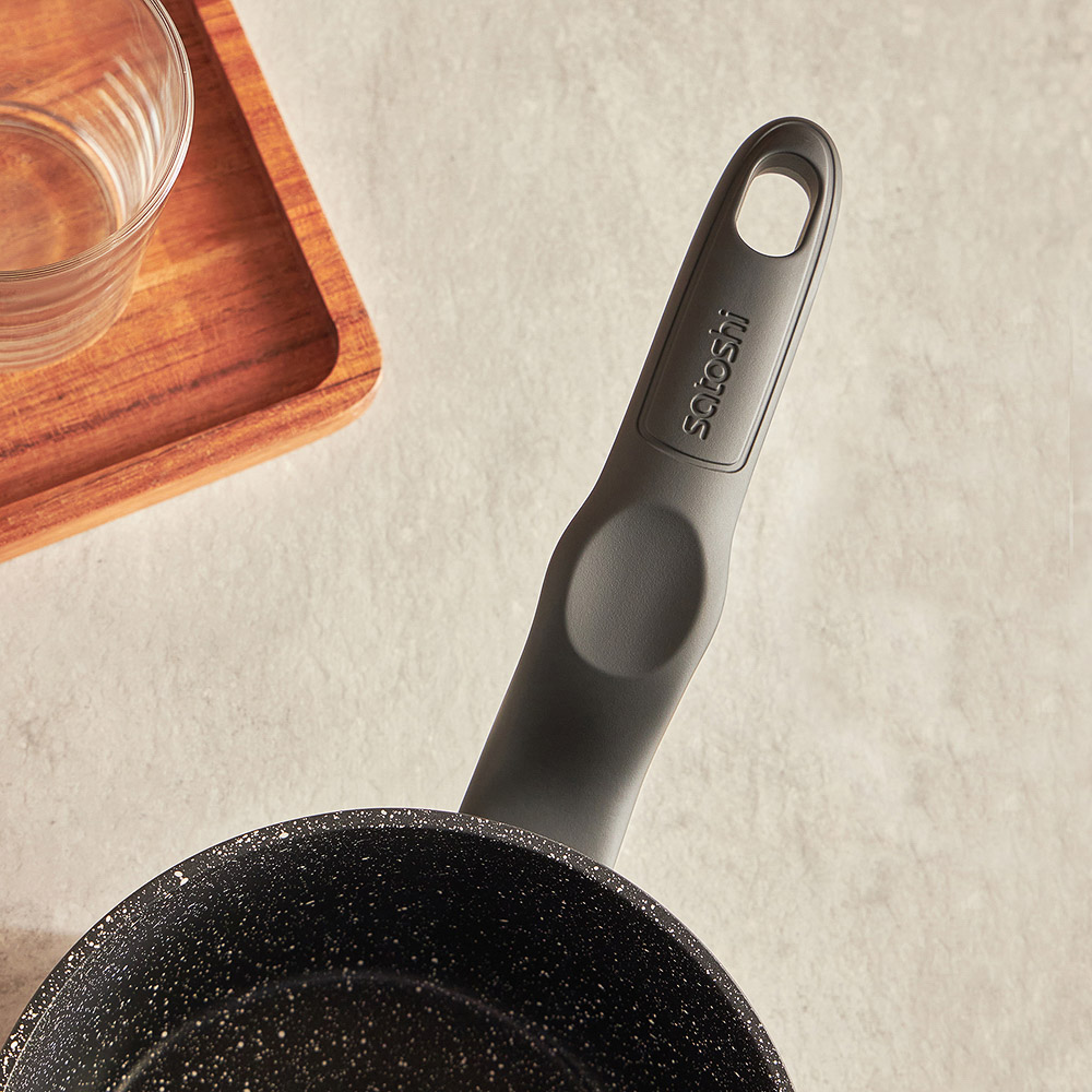 SATOSHI Стоун Ковш d16см 1,3л, антипригарное покрытие Мрамор, индукция - #9