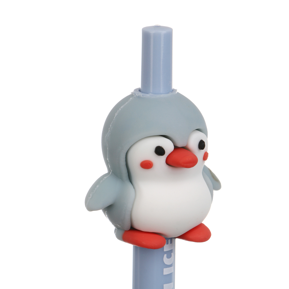 Ручка автоматическая гелевая синяя 0,5мм, "Пингвин", 3 вида, шоу-бокс - #6