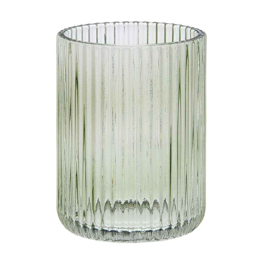 Стакан для ванной комнаты тм VETTA Ингрид, стекло, зеленый, 7х7х9,5см - #1