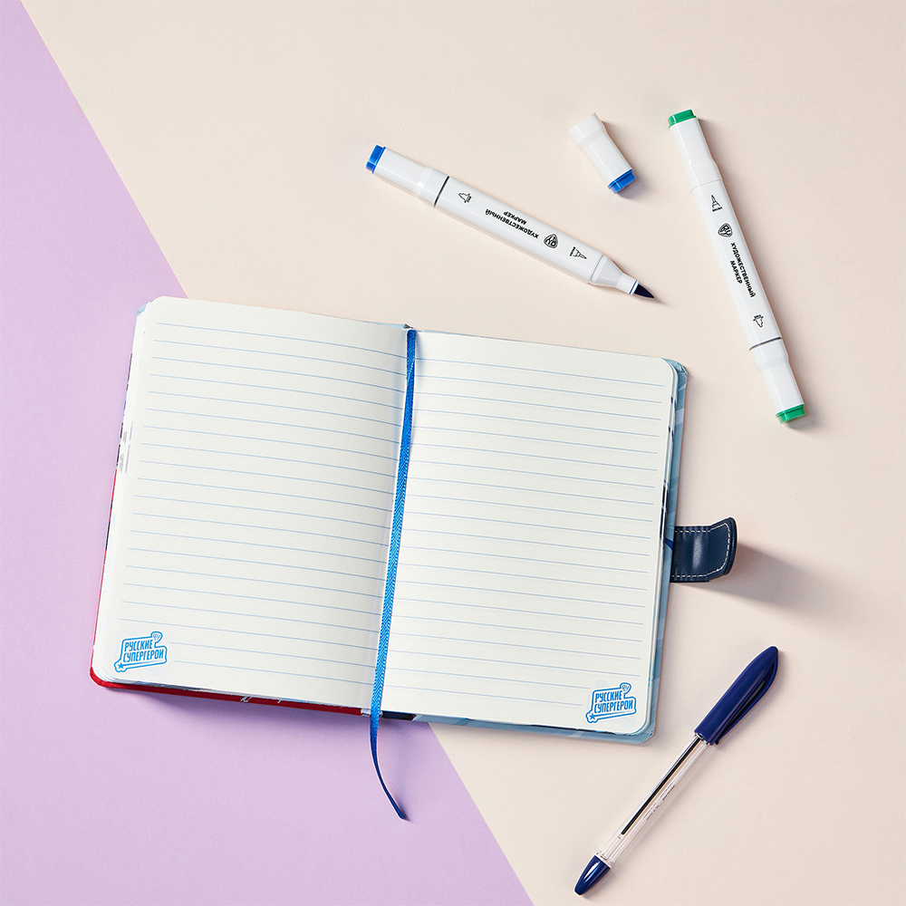 BY Русские Супергерои Записная книжка 17,8х13см, 96л., обл-мялка, объем.элементы, "Конек Джуниор" - #8