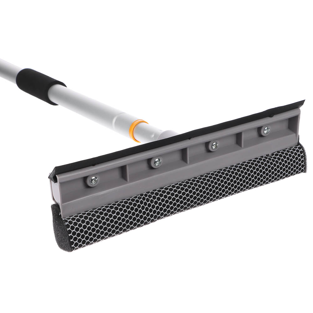 Окномойка тм VETTA, телескоп. ручка 65-111см, алюминий, водосгон ТПР 25см, поролон, цвет серый - #7