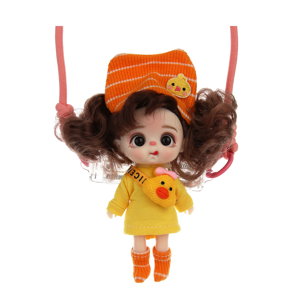 Держатель для телефона с куклой 13см на шнурке, пластик, текстиль, 10,5х8х13 см - #5