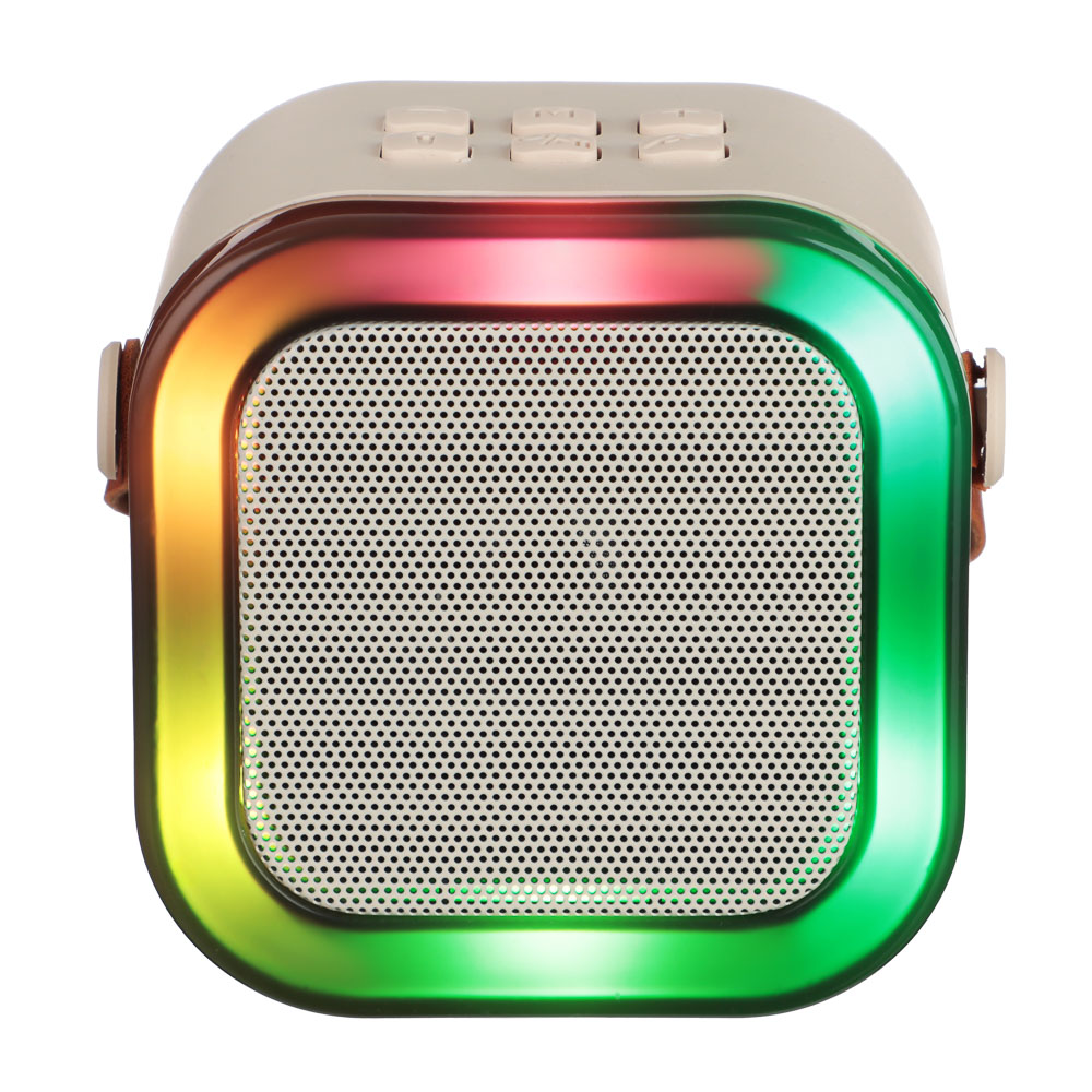 Колонка беспроводная BY Party караоке, 2 микрофона, 3Вт, 400мАч, BT5.3, USB, ВШГ 9x9x7см, белый - #3