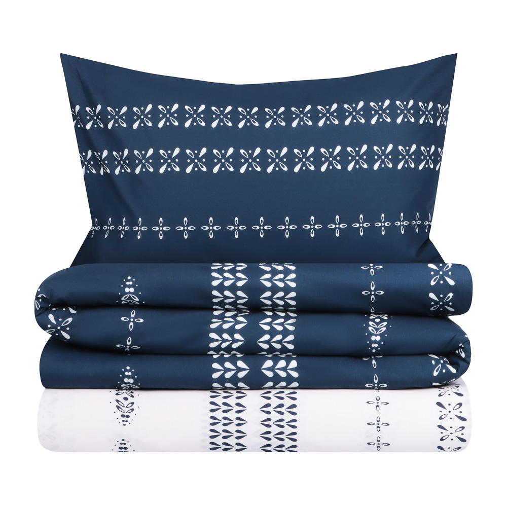 PROVANCE Нэви Комплект постельного белья евро (4 предмета), поплин, 100% хлопок, синий - #1