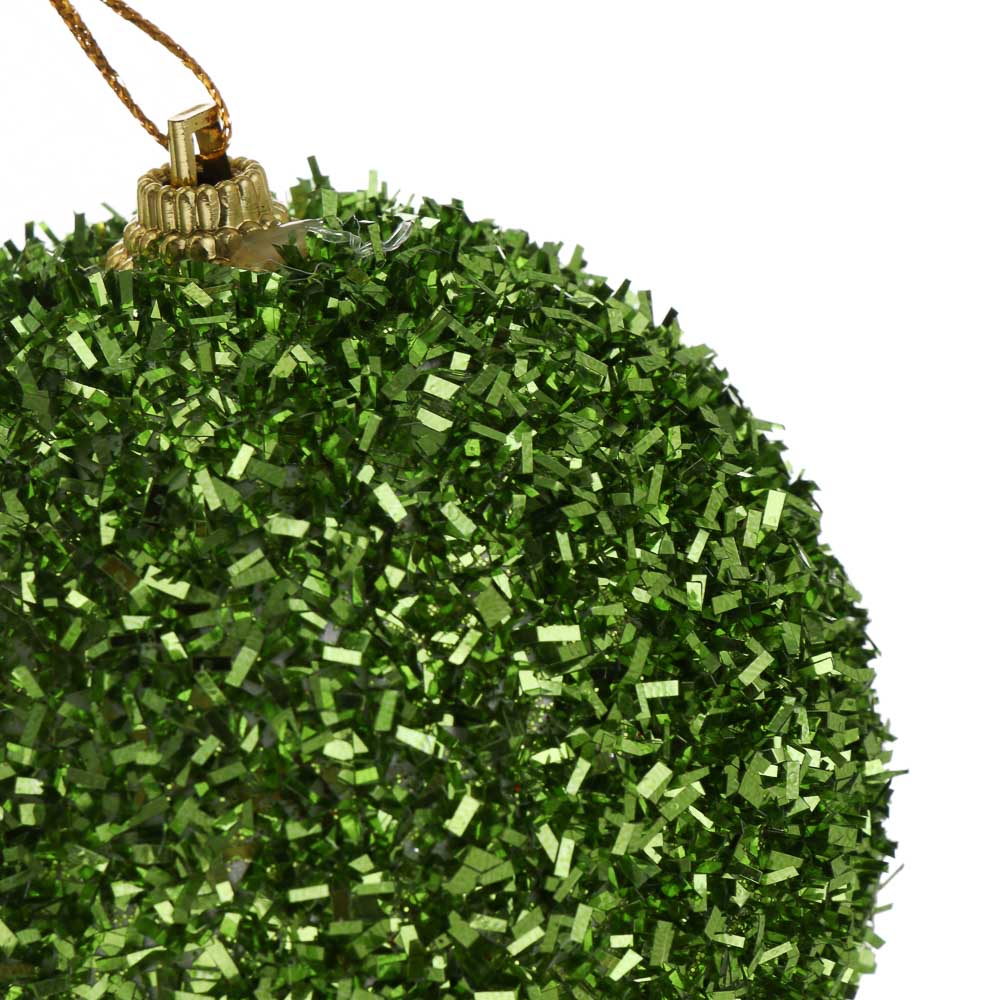 СНОУ БУМ Елочная игрушка, диаметр 8 см, зеленый, пластик - #2