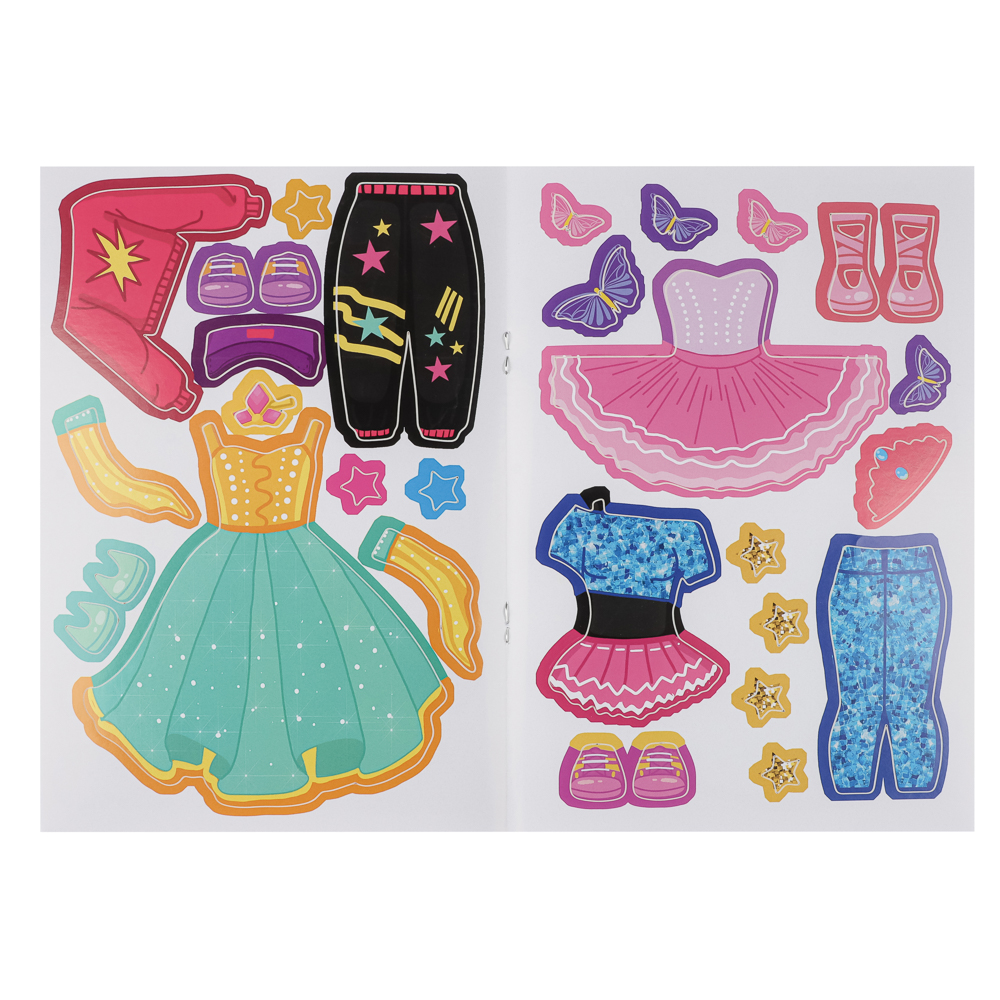 Книга "Чудесные наряды", с наклейками, 16х23см, 16 стр., 4 дизайна - #17