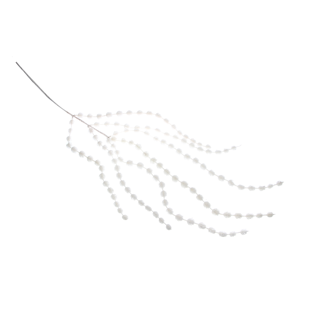 СНОУ БУМ Ветка с "хвостом" 110 см, металл, пластик, глиттер, 3 цвета - #2