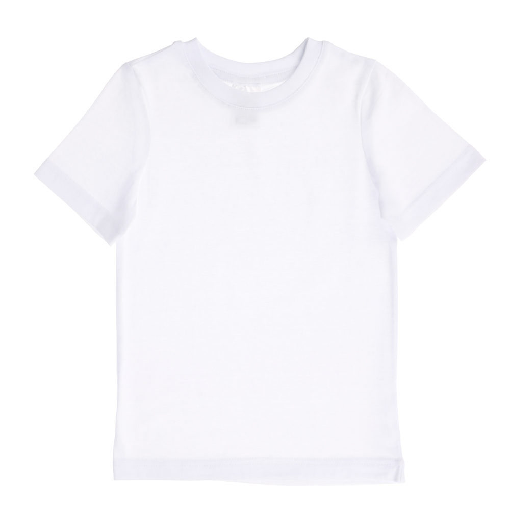 Футболка детская белая р.98-104, состав 100% хлопок - #1