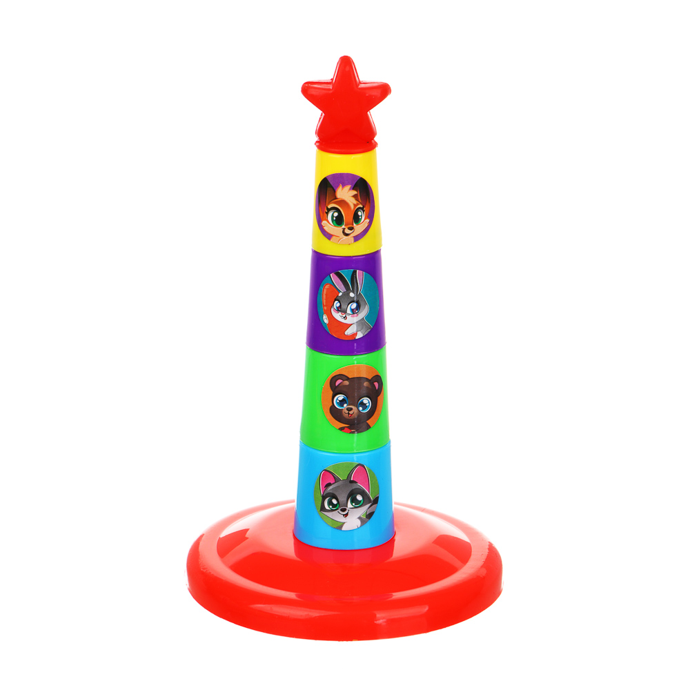 Развивающая игрушка ИгроЛенд "Пирамидка с кольцами" - #5