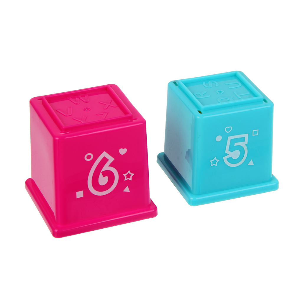 ИГРОЛЕНД Развивающая игрушка "Стаканчики", PP, 6,3х6,3х6,8см - #6