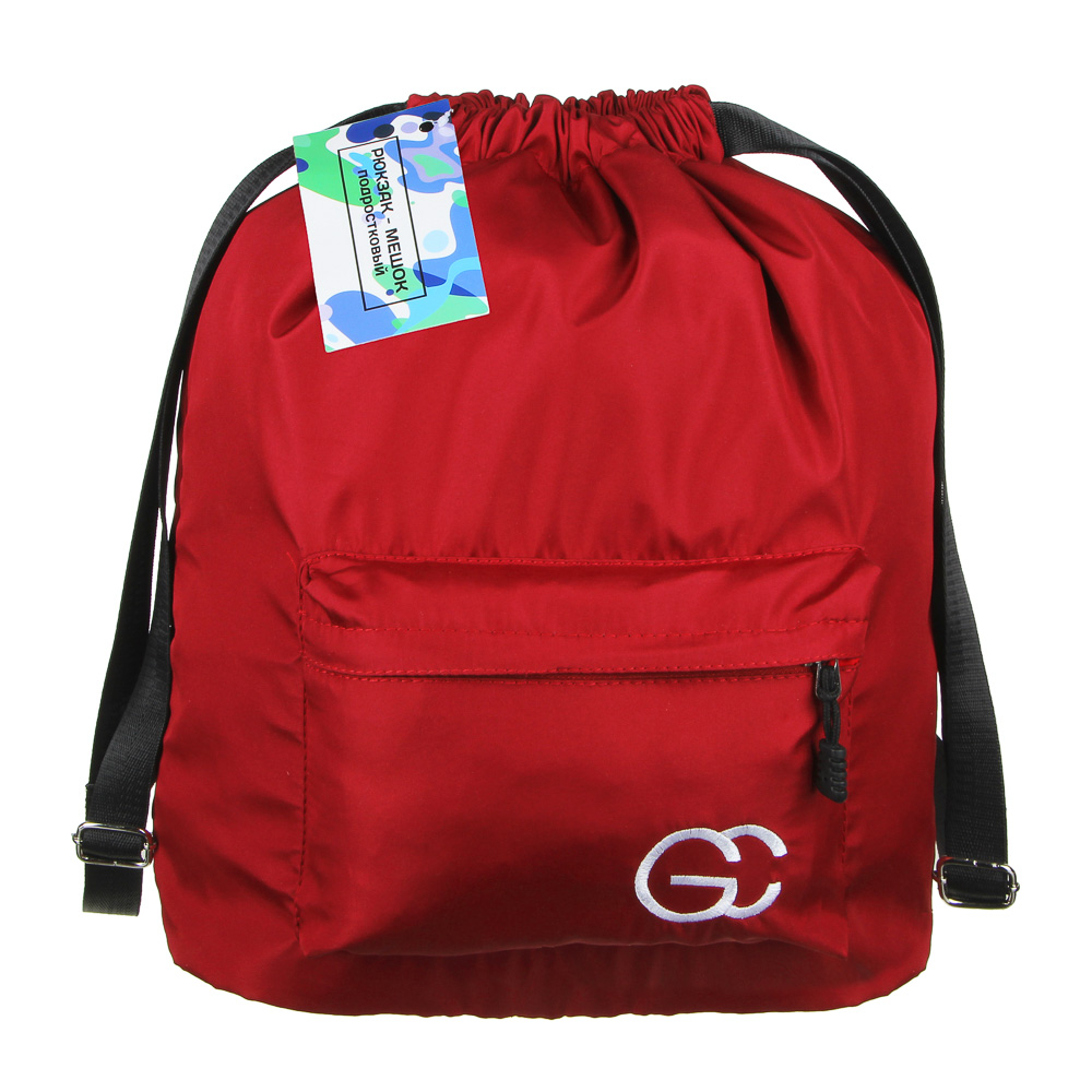 Рюкзак-мешок подростковый, 45х34х16см, ПЭ, 1 отделение, 1 карман, уплотненый, лямки - ремни, 4 цвета - #5