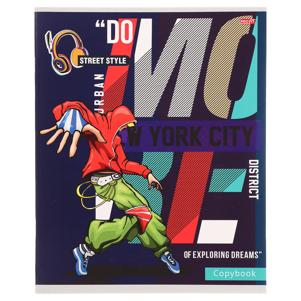 Тетрадь 48л. в клетку, офсет, обл. мел.картон, скрепка, ВД-лак, микс - #3