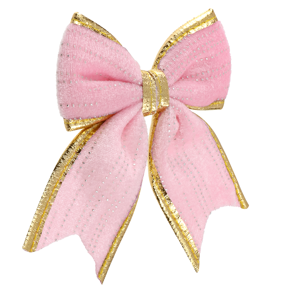 СНОУ БУМ Набор бантов 12x14 см, 2 шт, полиэстер, розовый - #3