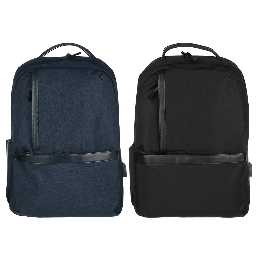 Рюкзак подростковый, 43x29x11,5 см, 1 отделение, 2 кармана, полиэстер под ткань, иск.кожа, 2 цвета - #1