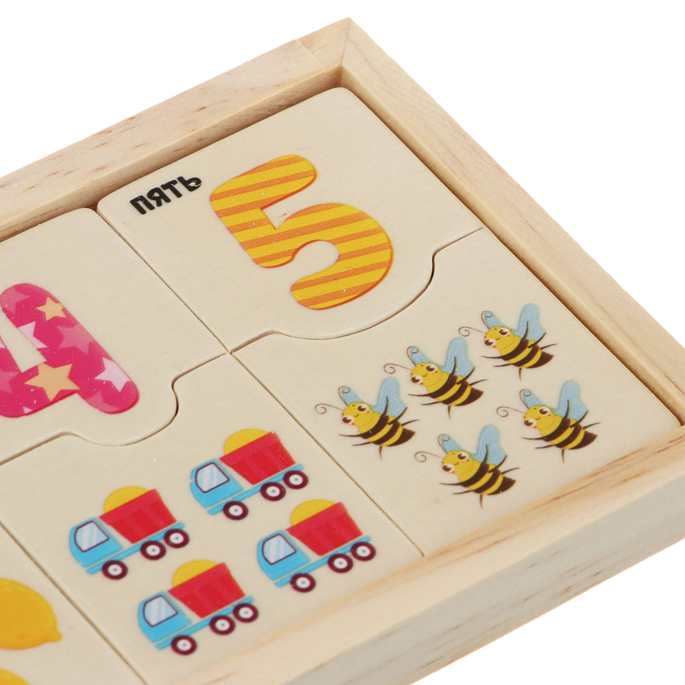 ИГРОЛЕНД Развивающий набор "Первый счет", дерево, 21х8,5см - #5