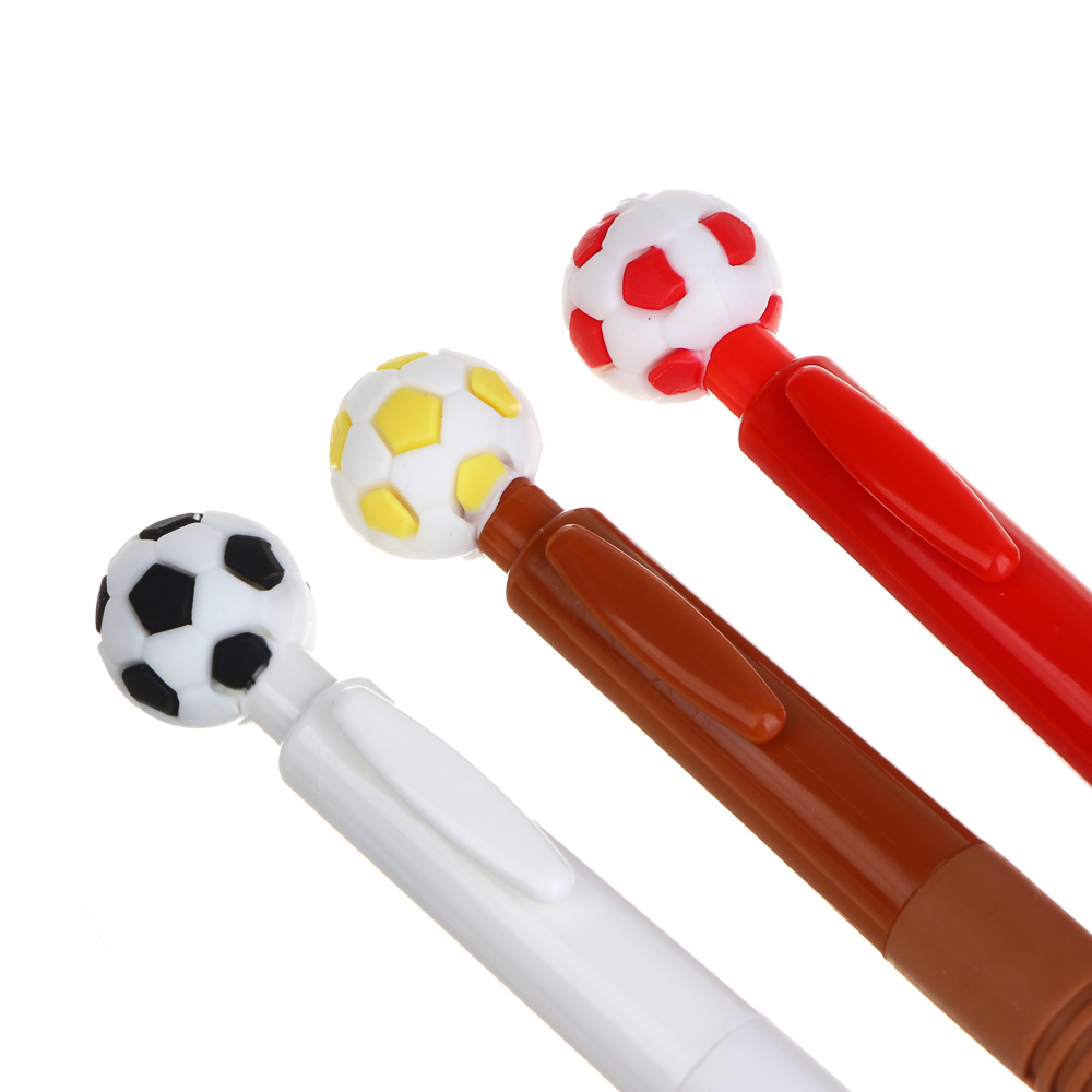 Ручка шариковая автоматическая синяя, "Жми на футбольный мяч", 3 дизайна - #5