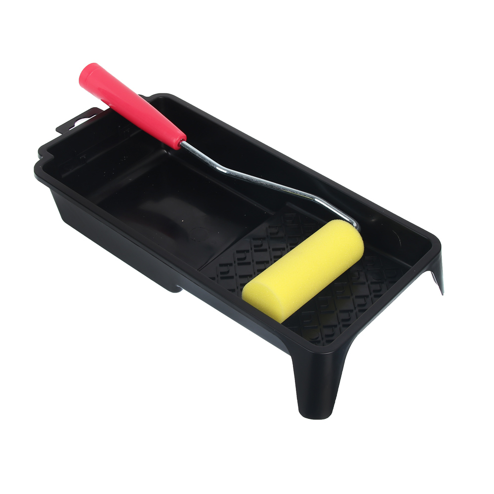 ЕРМАК Набор для малярных работ №4: валик в сборе,ролики запасные,кисть,перчатки,ванночка - #12