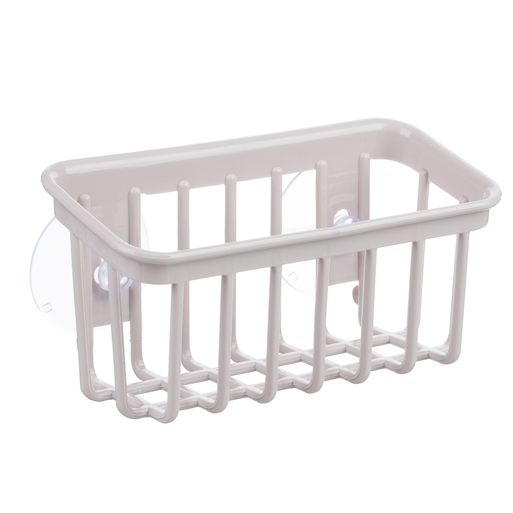 VETTA Романтика Полочка для ванной комнаты на присосках, пластик, 17,5х7,5х9см, 3 цвета - #2