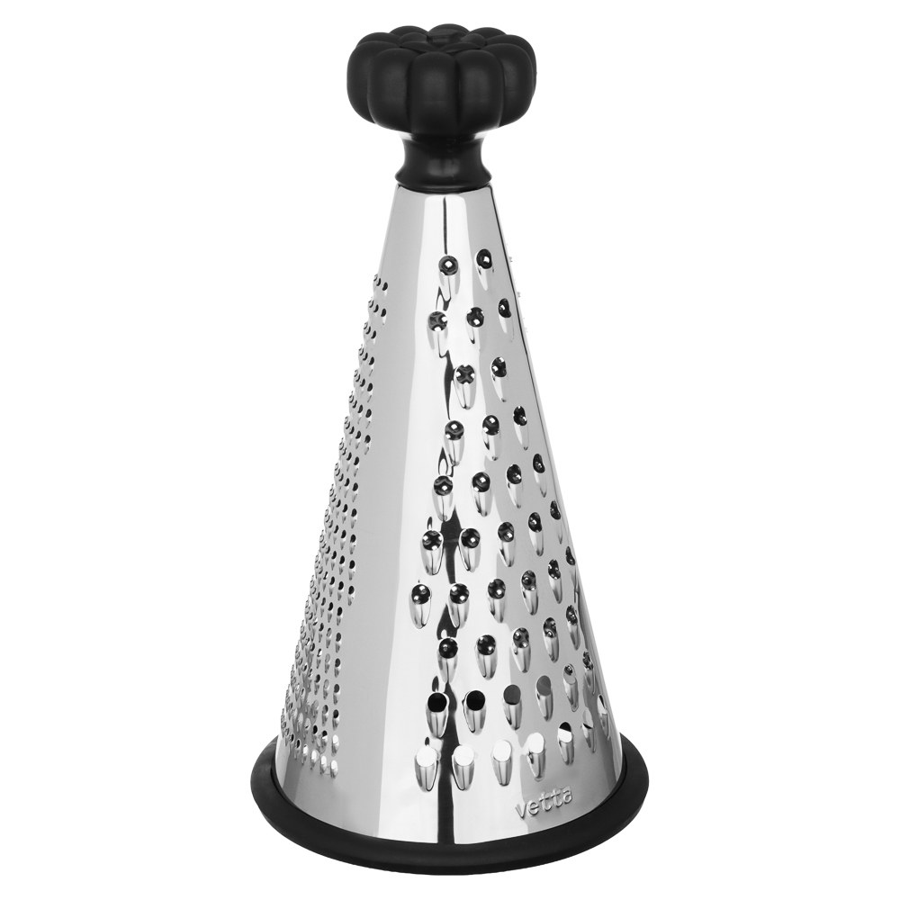 Терка 3-х сторонняя тм VETTA 25см, нерж.сталь, пластик. ручка - #5