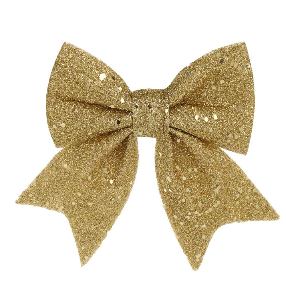 СНОУ БУМ Набор бантов 11,5х13 см, 2 шт, полиэстер, золотой - #2