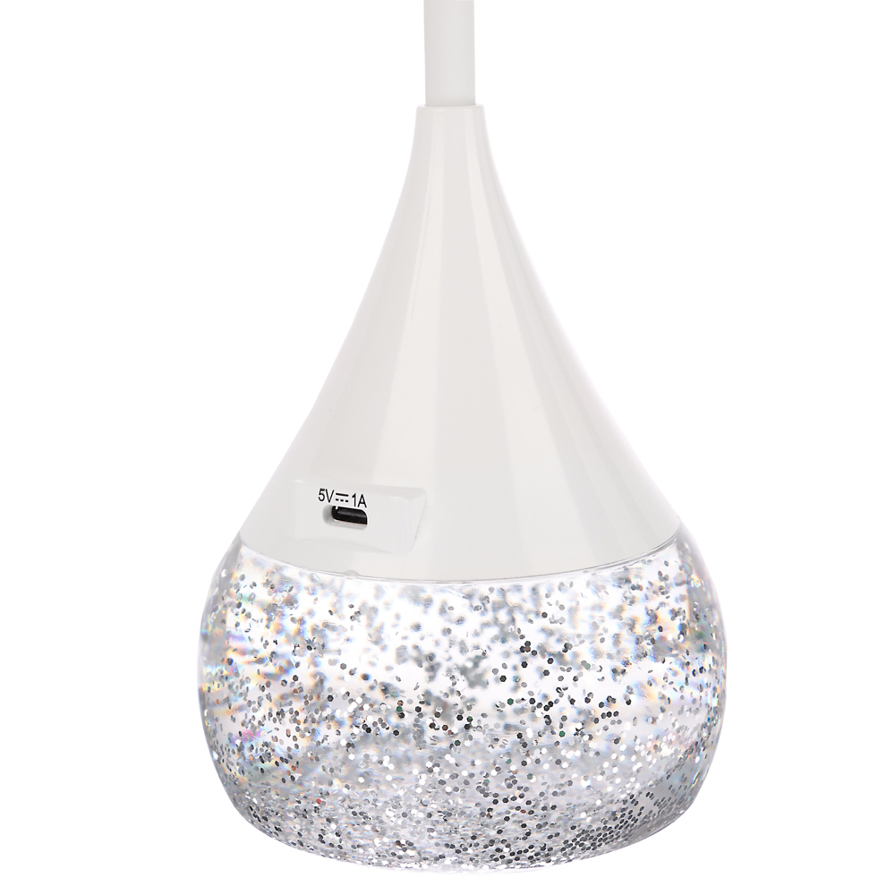 BY Светильник переносной настольный Глиттер,16LED,5Вт,300Лм,RGB,USB-C 5В,каб.1м, дим., пластик,белый - #8
