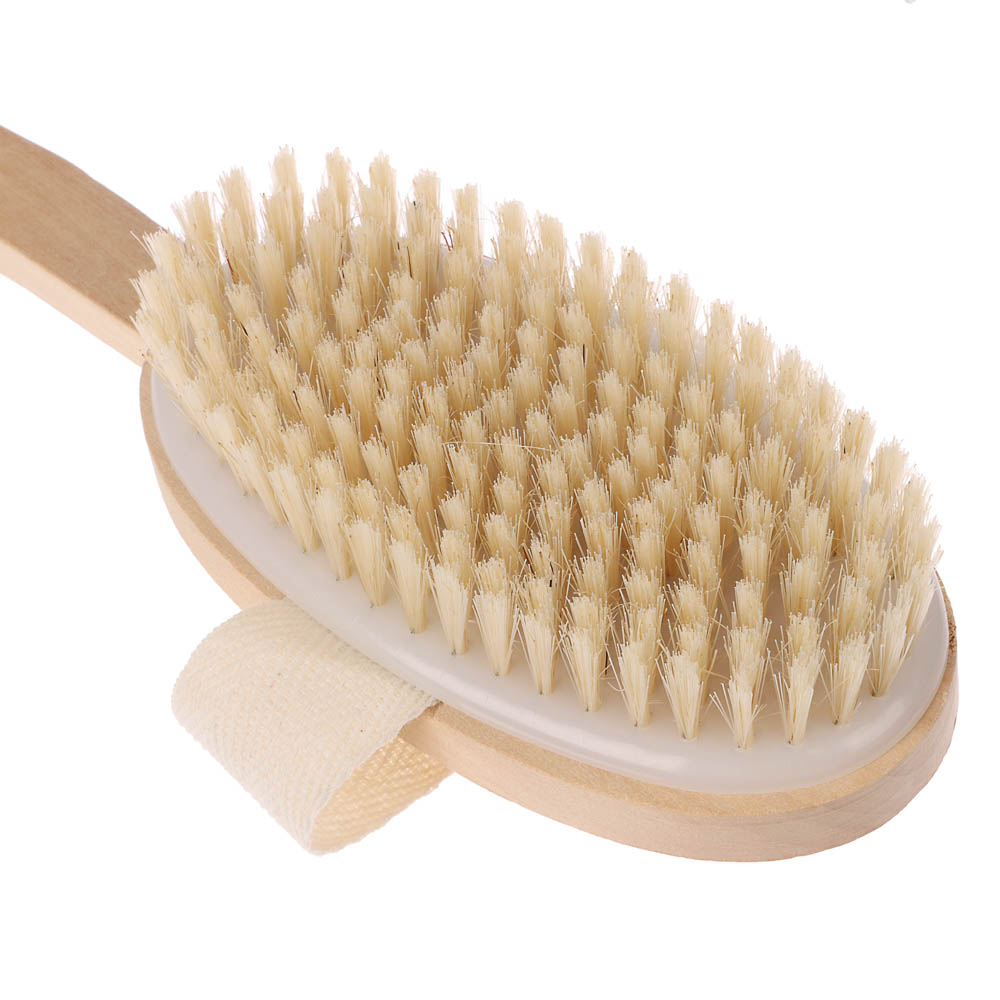 Щетка для тела с натур. щетиной на съёмной деревянной ручке, 41см, 1 цвет - #3
