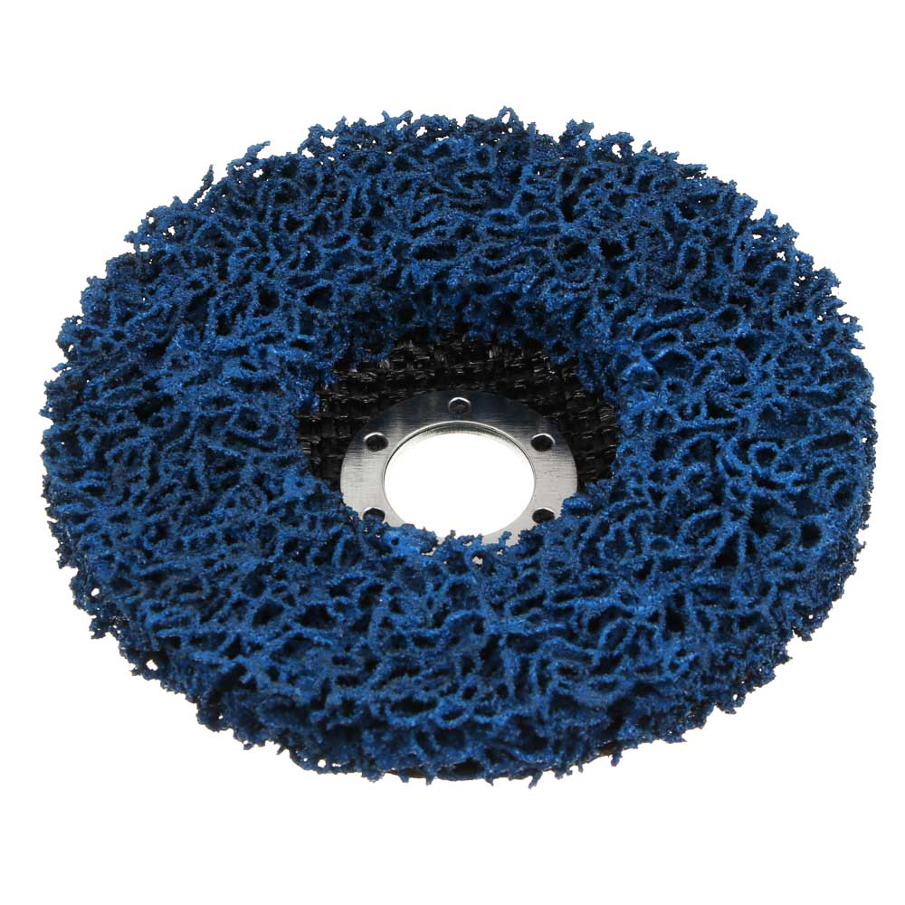 ЕРМАК Диск коралловый зачистной 125мм для УШМ, п.кв. 22 мм, толщина 14мм, синий, средняя жестк. - #5