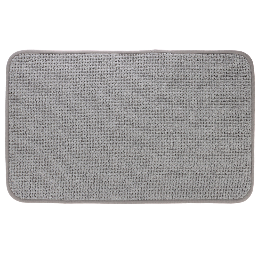 Коврик для ванной 50х80см SLOT, GRANIT3, серый, полиэстер, SWM-4013-GRY-B - #1