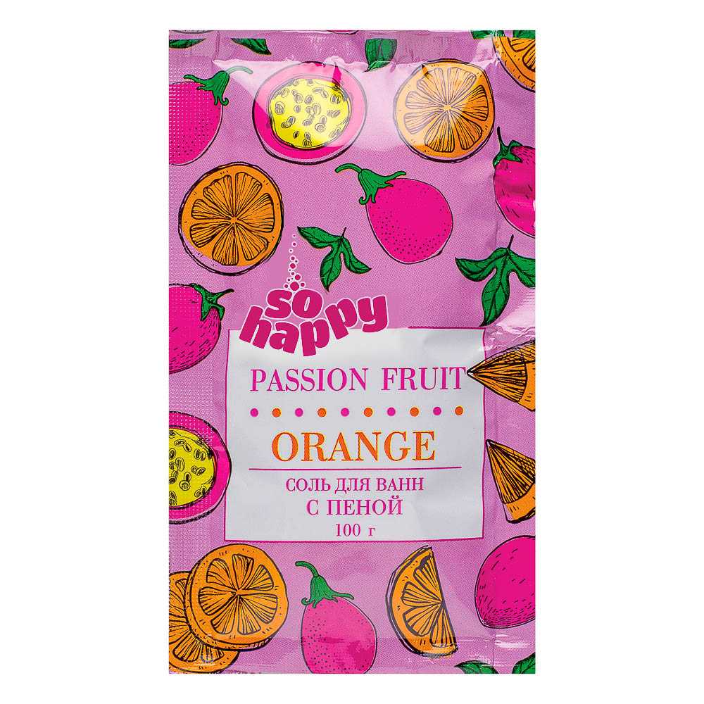Соль для ванн с пеной SOHappy Клубника лайм+шоколад мята/клубника лайм+апельсин маракуйя,100г - #2