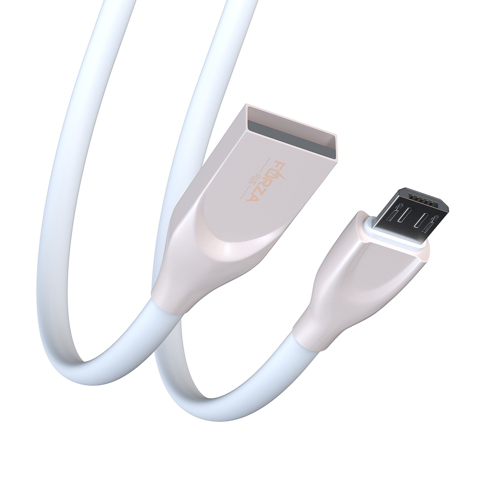 Кабель для зарядки Forza "Flat White" Micro USB - #5