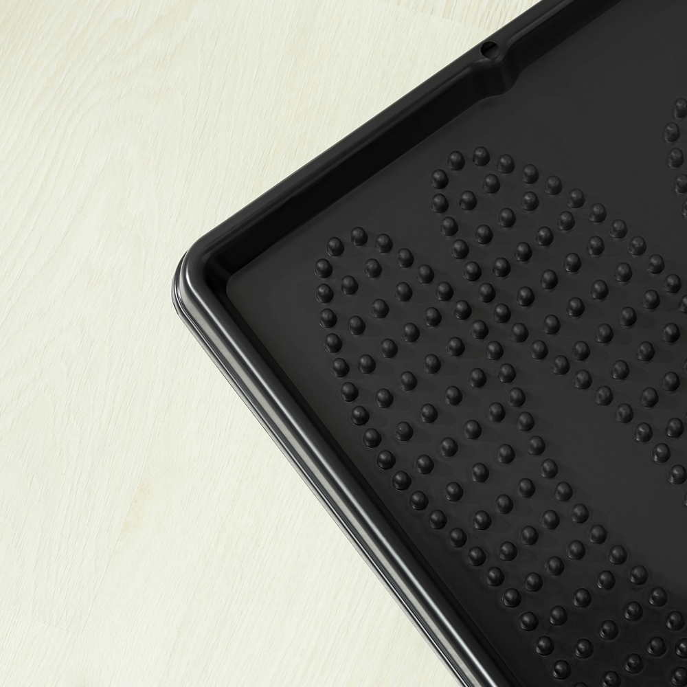 Лоток для обуви 43х39х3см, пластик, черный - #7