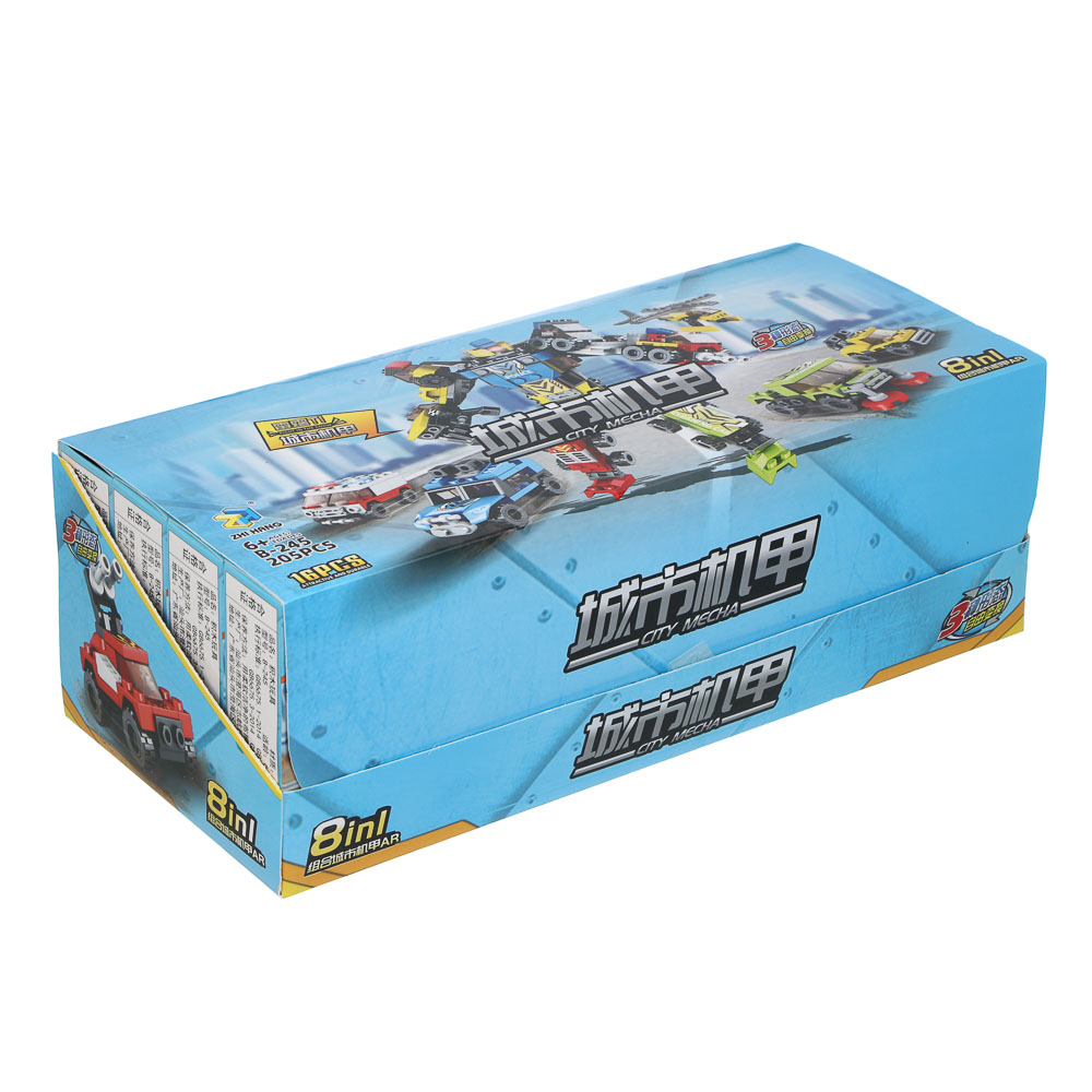 ИГРОЛЕНД Конструктор "Городские машинки" 8 в 1, 8х3,5х11 см, ABS, 6 видов - #5